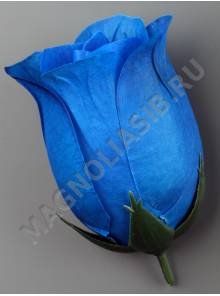 ***Бутон розы шелковой полураскрытой  4сл., 7 см (Оранж,Роз Новосиб)
