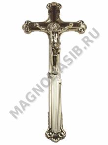 Крест на гроб Корона пластмассовый с золотой метализацией38*3см
