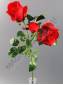 Ветка бархатных бутонов роз 70 см красных