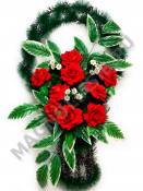 Корзина "Ирена" с бархатными розами выс. 105/110см шир. 55см