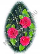 Венок "Ирэн" с розами и мелкоцветием выс. 55/70см шир. 45см