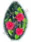 Венок "Ирэн" с розами и мелкоцветием выс. 55/70см шир. 45см