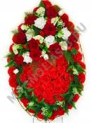 Венок "Изабелла" с бархатными розами выс. 110/140см шир. 75см
