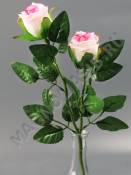 Ветка розы флористической 2 бутона  41 см